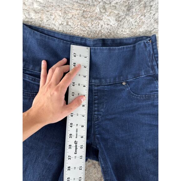 Spanx Size M Casual Stretch Skinny Jeans Denim Pants Blue Zip - Picture 5 of 9